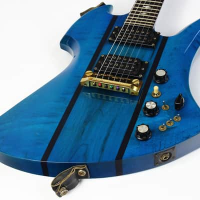1980 BC Rich USA Mockingbird Transparent Blue Flamed Maple w Original Case image 16