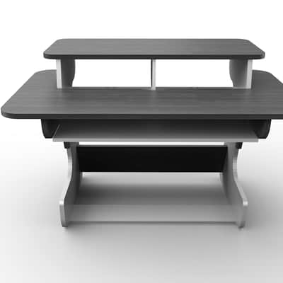 New Zaor Miza 61(Titanium Wenge)Studio Workstation with Rolling Tray for 61-key Keyboard & Rack Bays image 1