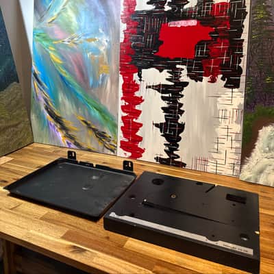 Thorens TD 316 Turntable Black Plinth And Metal Board Part Repair image 1