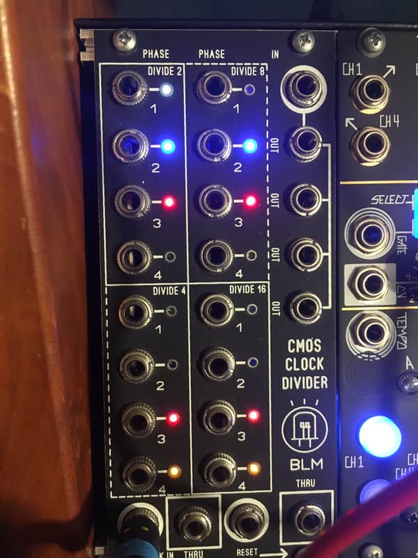 Blue Lantern CMOS Musical Clock Divider - 11HP 2010s - Black image 1