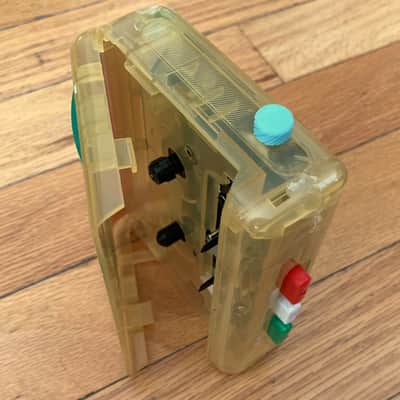 Yellowed Centurion E305C variable speed cassette walkman device *Serviced* that plays "tapes" and has a volume wheel image 4