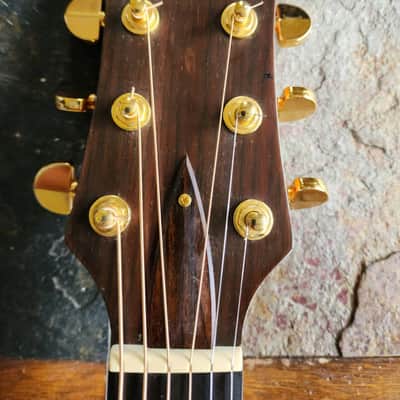 Woodware 1660CE bowl-back electric/acoustic w/LR Baggs pickup + Ovation case - natural image 7