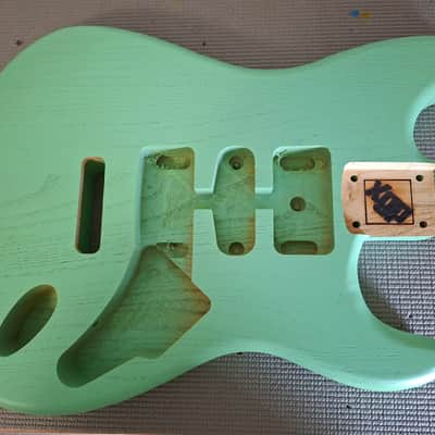 XGP Strat - Premium swamp ash-Matte grain surf green image 1