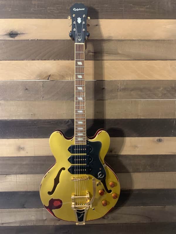Gibson Epiphone Riviera Custom P93 Relic Gibson Gold Top Nitro
