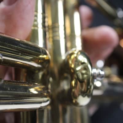 A Beautiful Conn Director Shooting Stars Tri-Color Bb Trumpet in it's Original Case   # 22 T image 12