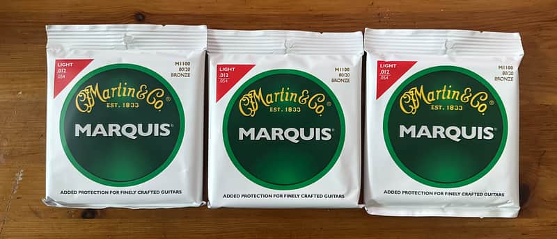 Martin M-1100 Marquis 80/20 Bronze Light Acoustic Strings (3 Pack) 2010s - Standard image 1