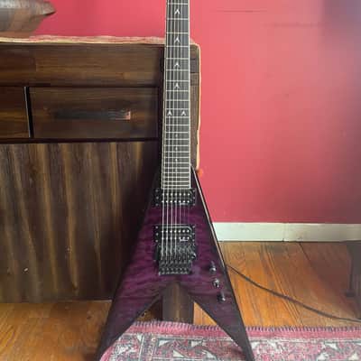 BC Rich Jr V 7 string 2011 Purple maple burst image 2