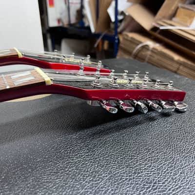 Galveston Double Neck Guitar  Cherry Red 6 string &12 string image 13