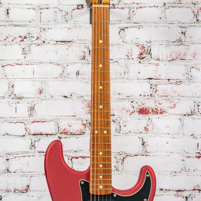 Fender - 2003 MIM Standard Stratocaster Electric Guitar - Satin Candy Apple Red - x3596 - USED image 9