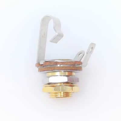 True Custom Shop® Gold Mono Input/Output Jack w/h Washer & Nut for Fender image 1