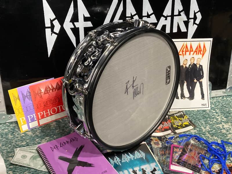 Hart Dynamics - Rick Allen's Def Leppard, 13" Trigger Pad (RA #2074)  With AUTOGRAPHED HEAD!! 2000s - Hammered Chrome image 1