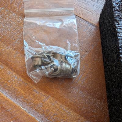 Unbranded Kluson Style No Line 3+3 Tuning Pegs With Bushing And Screws Nickel image 6