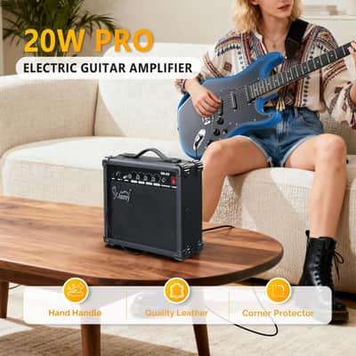Glarry Blue-Black Burst GST Electric Guitar w/20W Amplifier image 6