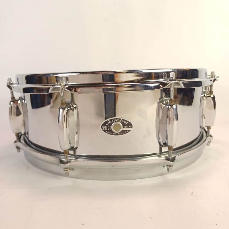 *Slingerland 5x14" Festival Chrome Steel Snare Drum 8Lug Vintage 80s No.141 USA* image 1