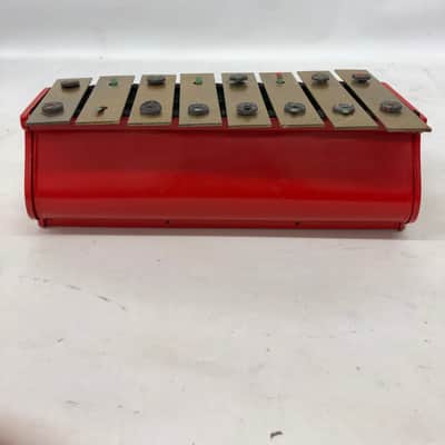 Vintage Tudor Tone 8 Note Metal Toy Xylophone - 1950's - Red image 3