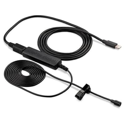 Apogee Electronics ClipMic digital 2 Lavalier Microphone Bundle with Auray Fuzzy Windbuster and Tie/Lapel Clips (3-Pack) image 2