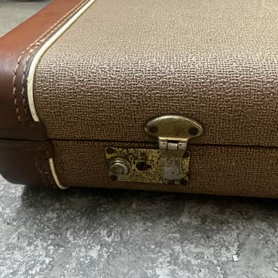 Fender Jazzmaster 1960-1961 original brown tolex case burnt gold orange plush GREAT CONDITION Vintage PRE-CBS image 9