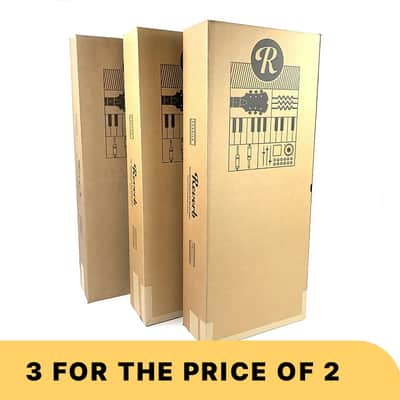 52" Reverb 3-Pack Boxes | 3 for the Price of 2! | Fits Basses, Extra Large Electric/Acoustic Guitars & Cases, Keyboards image 1