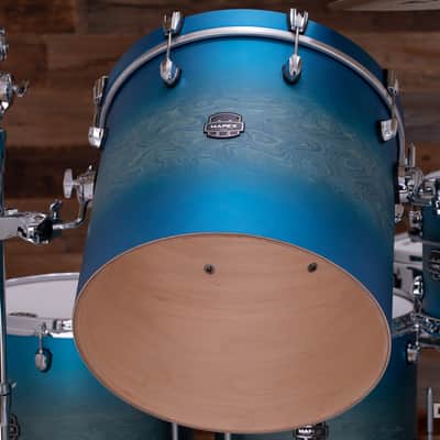 MAPEX SATURN EVOLUTION MAPLE / WALNUT 7 PIECE DRUM KIT, EXOTIC AZURE BURST, SPECIAL SIZES image 13