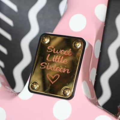 Xeno Guitars "Sweet Little Sixteen" Explorer-Shape, Pink Polka Dot image 17