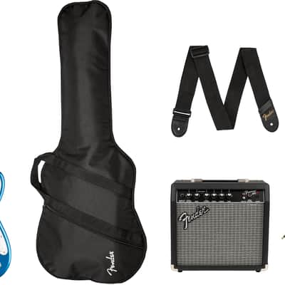 Affinity Series® Stratocaster® HSS Electric Guitar Pack, Maple Fingerboard, Lake Placid Blue, Gig Bag, 15G - 120V image 1