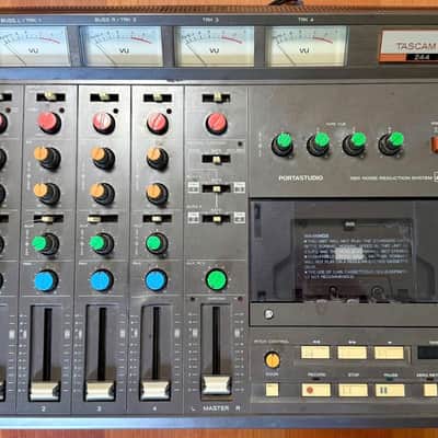 TASCAM 244 Portastudio 4-Track Cassette Recorder 1980s - Brown image 1