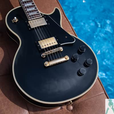 1999 MIJ Epiphone by Gibson Les Paul Custom Elite - (Pre Elitist) Black Beauty - w RARE Split Diamond Open Book Headstock - Pro-Setup w/ Perfect Frets/Action/Intonation! image 3