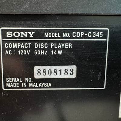 Sony CDP-C345 CD Changer 5 Compact Disc Player HiFi Stereo Vintage Home Audio image 6