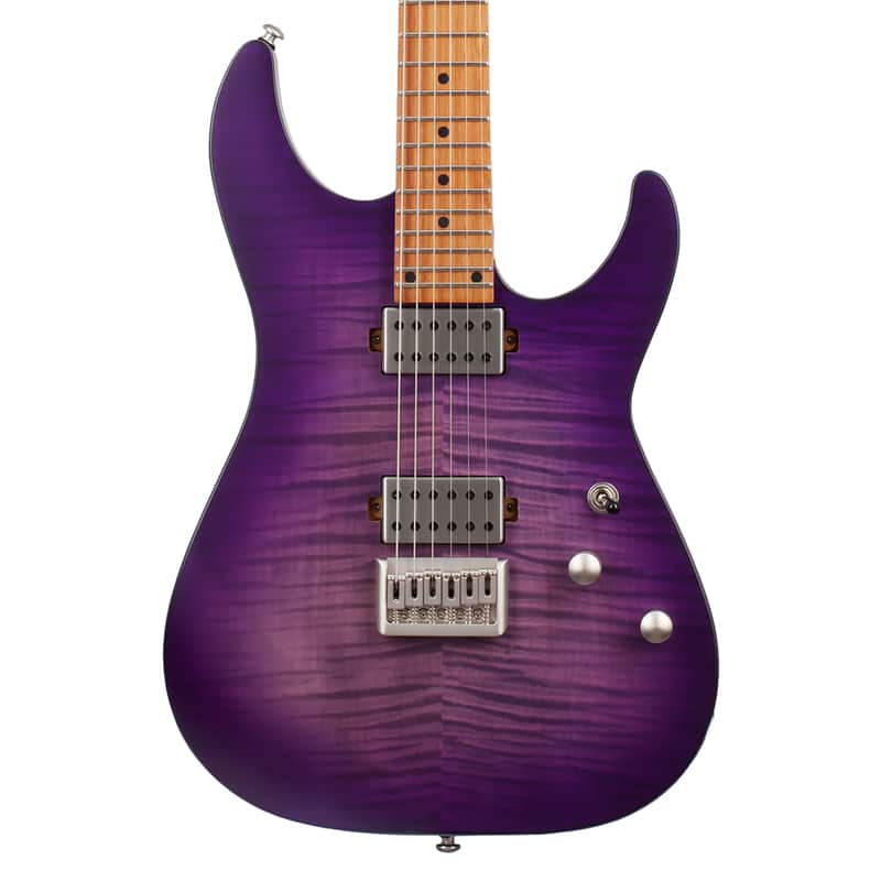 Schecter C-1 Standard Plus Electric Guitar - Transparent Purple Burst image 1