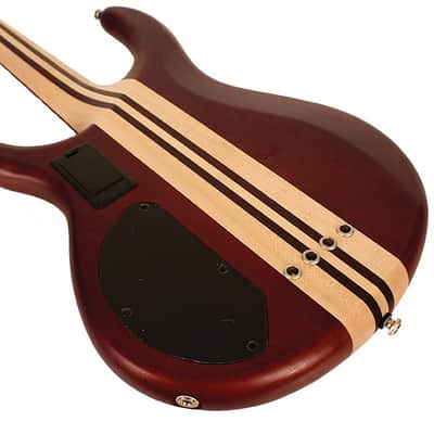Cort A5PLUSFMMHOPN Artisan Series Double Cutaway Maple & Panga Panga 5-Ply Laminated Neck 5-String Electric Bass Guitar image 3
