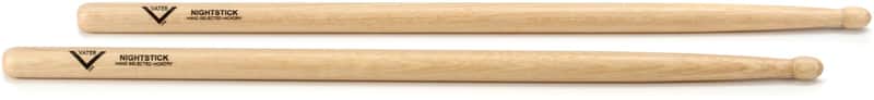 Vater American Hickory Drumsticks - Nightstick 2S - Wood Tip (5-pack) Bundle image 1