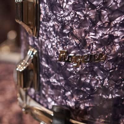 Rogers 12/14/18/5x14" Cleveland (Reissue) Drum Set - Purple Diamond Pearl image 5