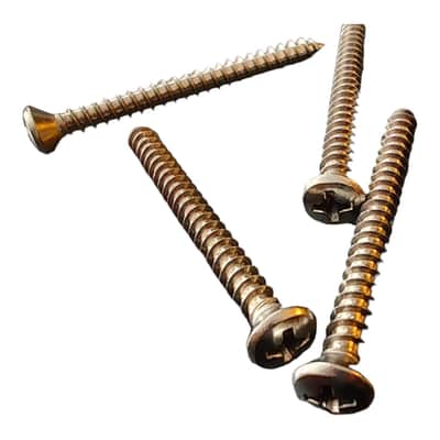 4 Pack Stainless Steel Long Guitar Neckplate Screws 1-3/4 inch image 2