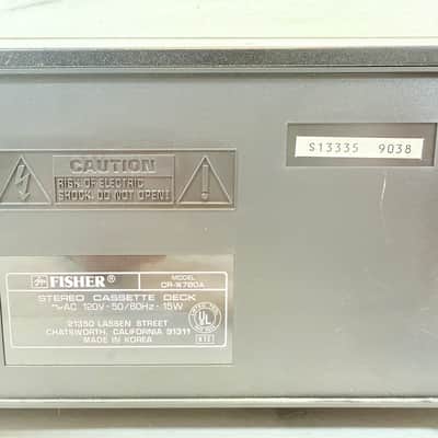 Fisher CR-W780A Dual Cassette Deck – Auto Reverse Stereo Tape Player/Recorder 1990's image 11