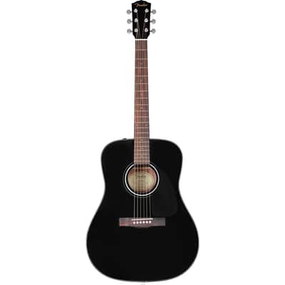 Fender CD-60 Dreadnought V3 Black Acoustic Guitar w/ case image 7