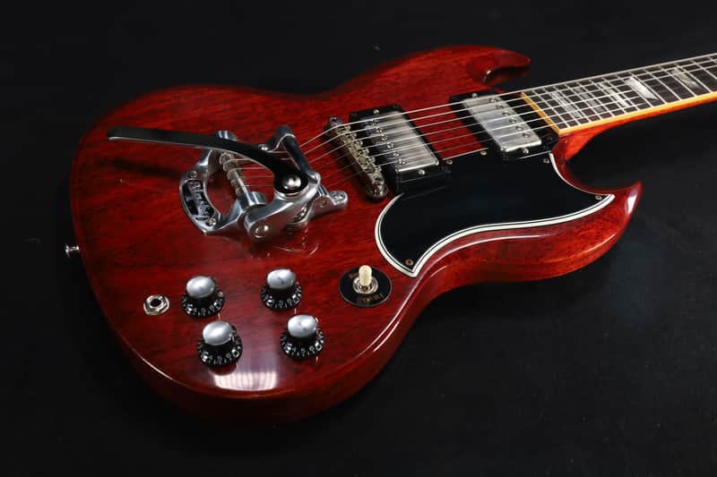 Gibson Custom 1961 Les Paul SG Standard Reissue Electric Guitar with Bigsby - Cherry Red, VOS 701 image 1