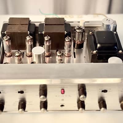 🎶✨ H.H. Scott 222D/222-D Tube Integrated Amplifier w/ Wood Case — Serviced EL84 / 7189 Vintage Hi-Fi image 16