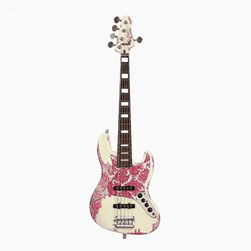 Dhatarattha DEB5 Jazz Bass 5 string - PAISLEY RELIC(Factory Mint Promotional Unit) image 1