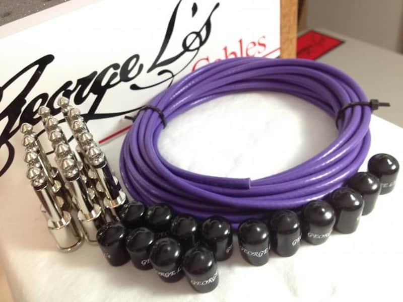 George L's 155 Pedalboard Effects Cable Kit LARGE .155 Purple / Nickel 15/14/14 image 1