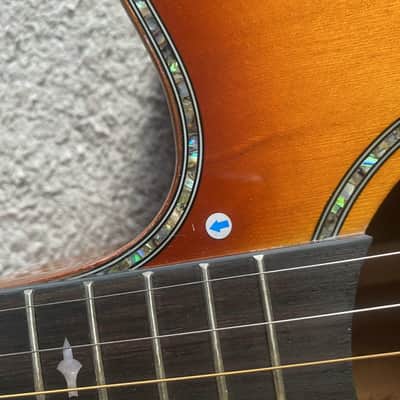 Sunburst 41 Inch Acoustic Guitar, Spruce Mahogany Body, Abalone Inlay Binding, Rosewood Fingerboard Neck image 6
