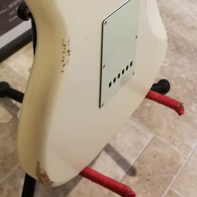 Shijie STE Pro Strat Vintage White Relic Nitro Finish image 8