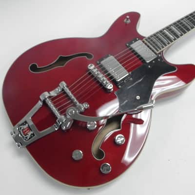 Hagstrom Tremar Viking Deluxe 2023 - Cherry Red image 4
