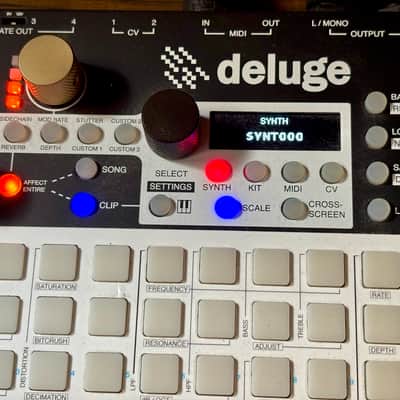 Synthstrom Audible Deluge 64-Voice Desktop Synthesizer with OLED Display 2022 - Present - Black image 2