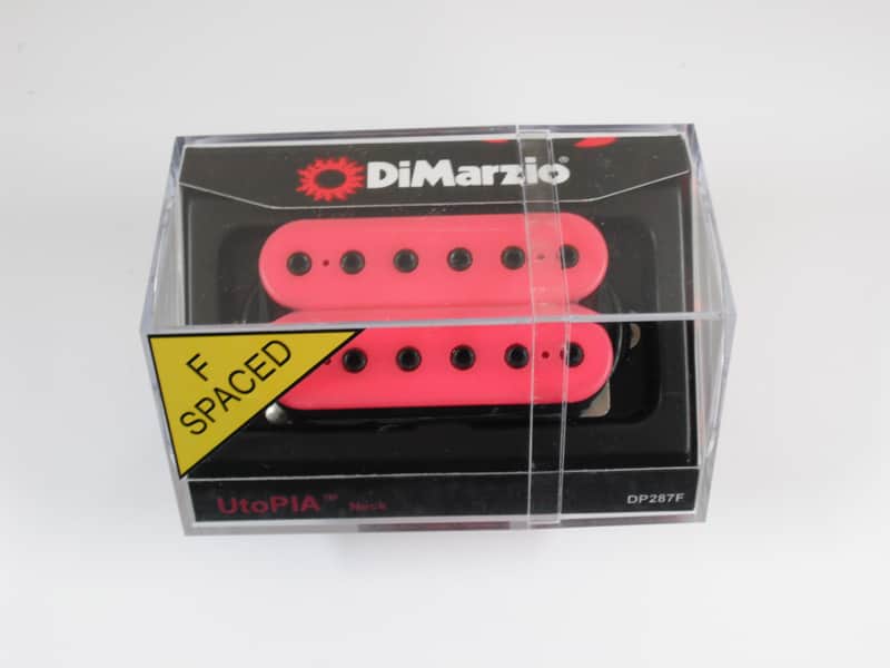DiMarzio F-Spaced Utopia Neck Humbucker Pink W/Black Poles DP 287 F image 1