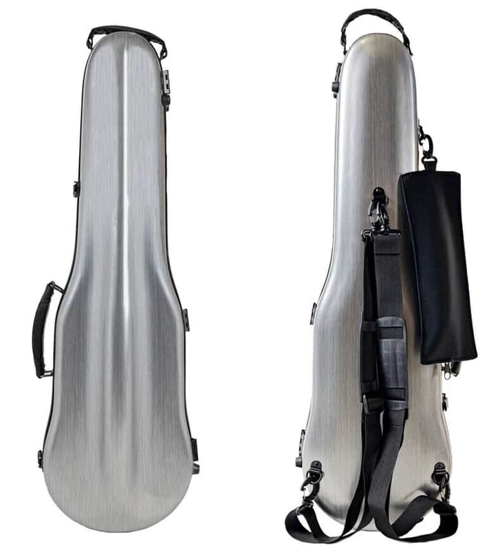 Click to enlarge Carbon Fiber 4/4 Violin Case Hard Case Carry Violin bag with Hygrometer image 1