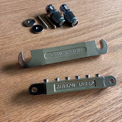 Gibson Historic Reissue Non-Wire ABR-1 Bridge + Aluminum Tailpiece 2020s - Nickel image 2
