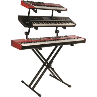 Quick Lol QL-623 Heavy Duty Double Brace "X" w/Height & Tilt Adjustable Second & Third Tier image 2
