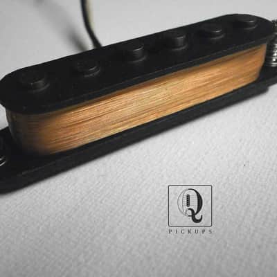Classic Stratocaster Pickup Alnico 5 BRIDGE NECK Hand Wound by Q pickups Strat Fits Fender Squire image 1