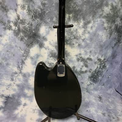 Video Demo 1967 Teisco May Queen Black White Pro Setup New Strings Hard Shell Case image 14
