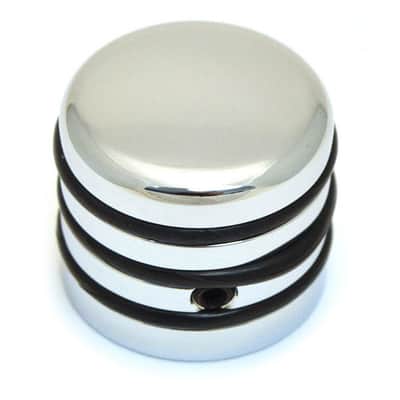 Hipshot O-Ring Guitar & Bass Control Knob for 6mm Split or Solid Shaft - CHROME image 2